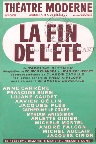 l'affiche originale: La Fin de l'été