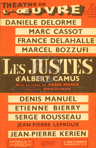 l'affiche originale: Les Justes