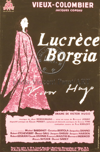 l'affiche originale: Lucrèce Borgia