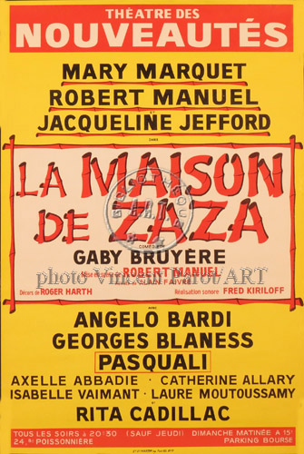 l'affiche originale: La Maison de Zaza