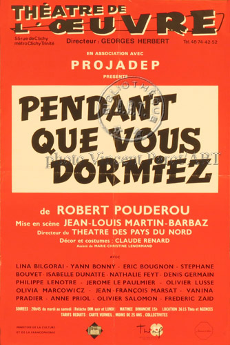 l'affiche originale: Pendant que vous dormiez