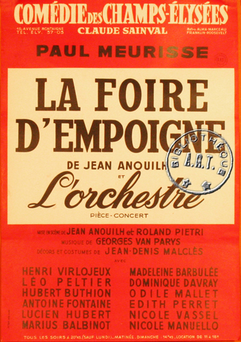 l'affiche originale: La Foire d'empoigne