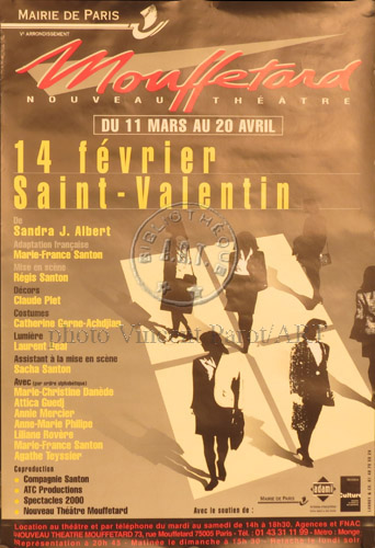 l'affiche originale: 14 février Saint-Valentin