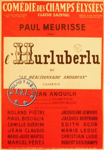 l'affiche originale: L'Hurluberlu ou le réactionnaire amoureux