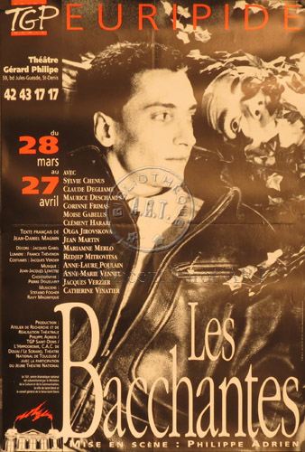 l'affiche originale: Les Bacchantes