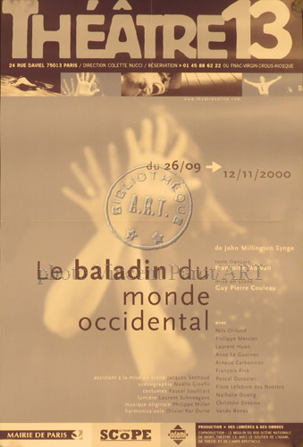 l'affiche originale: Le Baladin du monde occidental