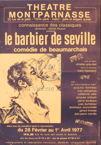 l'affiche originale: Le Barbier de Séville