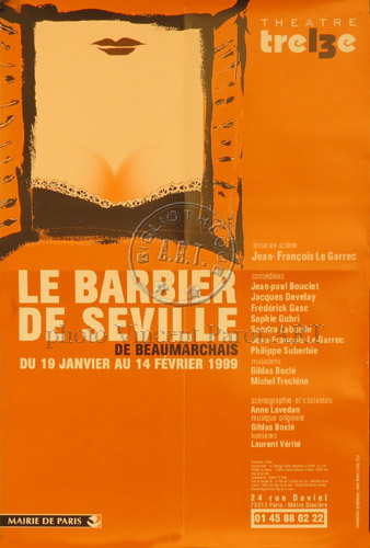 l'affiche originale: Le Barbier de Séville