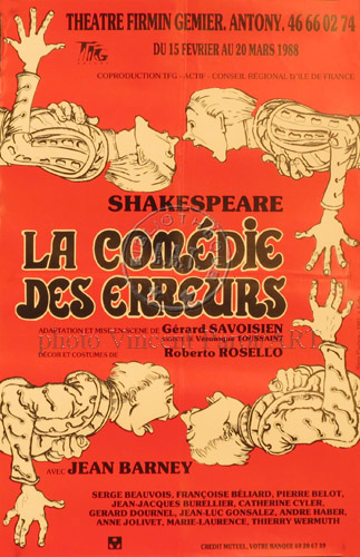 l'affiche originale: La Comédie des erreurs