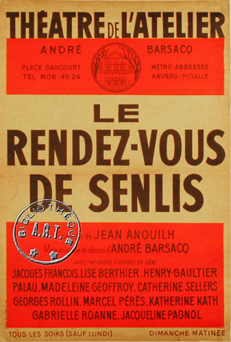 l'affiche originale: Le Rendez-vous de Senlis