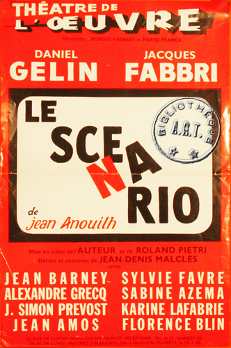 l'affiche originale: Le Scénario