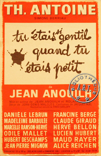 l'affiche originale: Tu étais si gentil quand tu étais petit