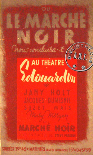 l'affiche originale: Marché noir