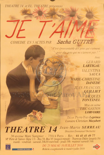 l'affiche originale: Je t'aime