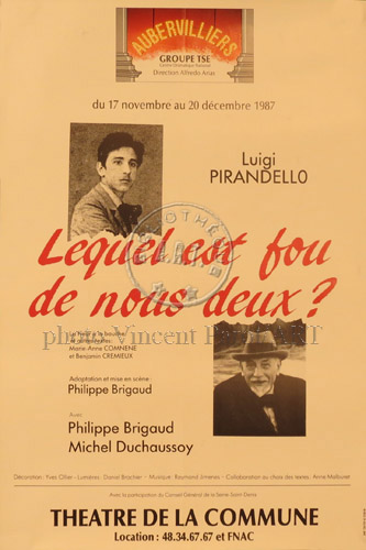 l'affiche originale: Lequel est fou de nous deux ?