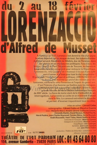 l'affiche originale: Lorenzaccio