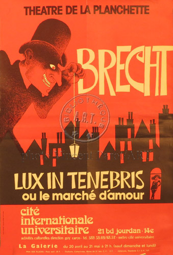 l'affiche originale: Lux in tenebris ou le marché d'amour