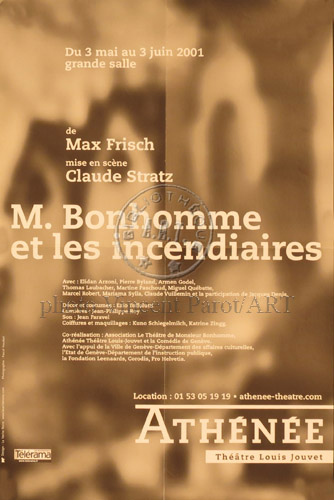 l'affiche originale: M. Bonhomme et les incendiaires