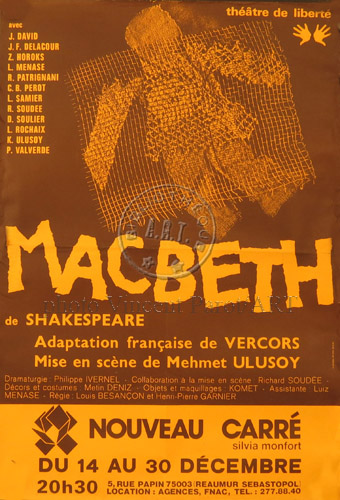 l'affiche originale: Macbeth