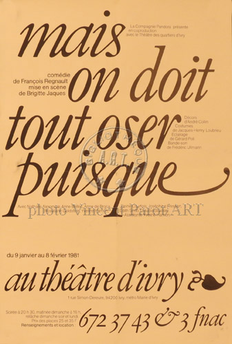 l'affiche originale: Mais on doit tout oser puisque