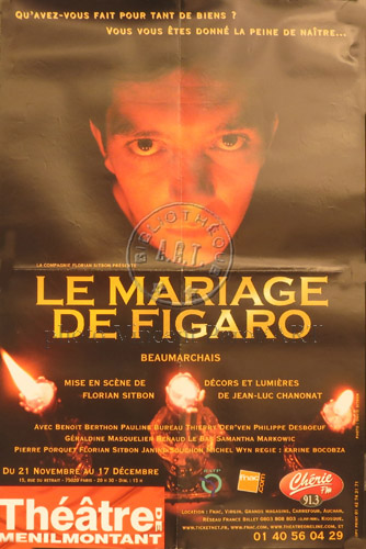 l'affiche originale: Le Mariage de Figaro