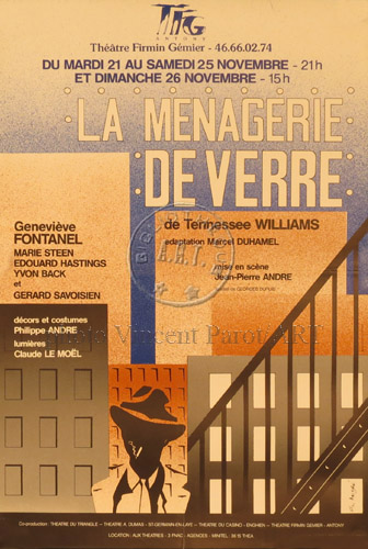 l'affiche originale: La Ménagerie de verre