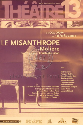l'affiche originale: Le Misanthrope
