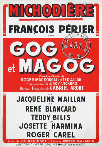 l'affiche originale: Gog et Magog