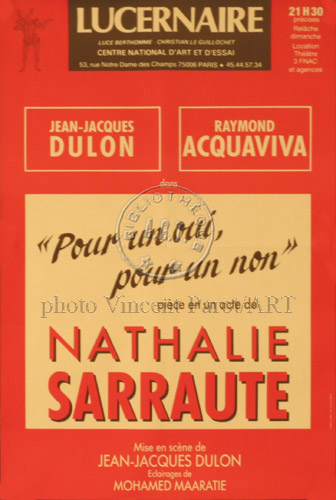 l'affiche originale: Pour un oui, pour un non