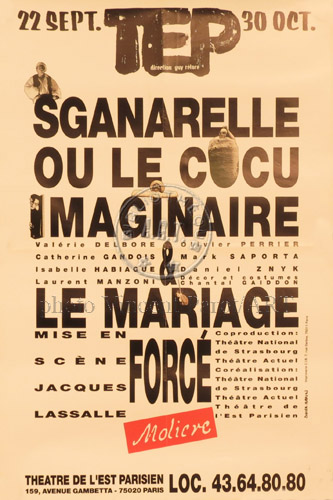 l'affiche originale: Sganarelle ou le cocu imaginaire
