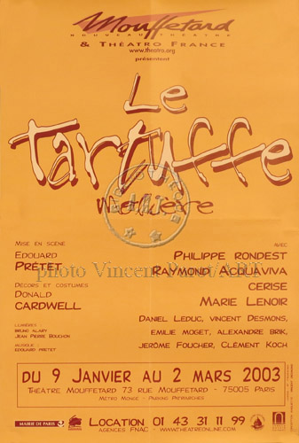 l'affiche originale: Le Tartuffe