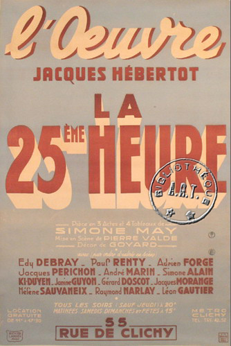 l'affiche originale: La 25 ème heure