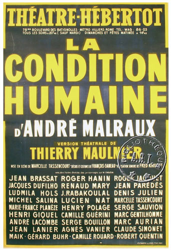 l'affiche originale: La Condition humaine