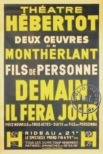 l'affiche originale: Demain il fera jour