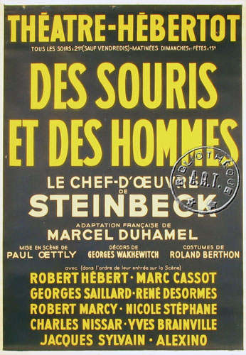 l'affiche originale: Des souris et des hommes