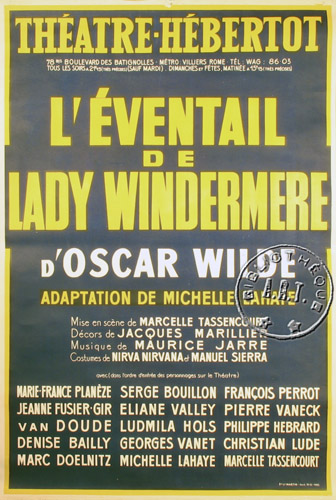 l'affiche originale: L'Éventail de Lady Windermere