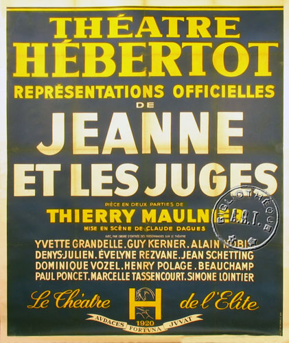 l'affiche originale: Jeanne et les juges