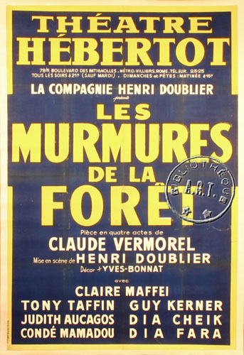 l'affiche originale: Les Murmures dans la forêt