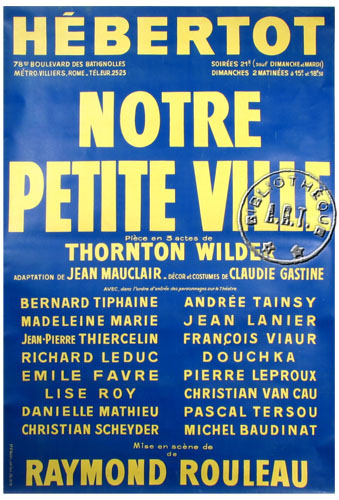 l'affiche originale: Notre petite ville