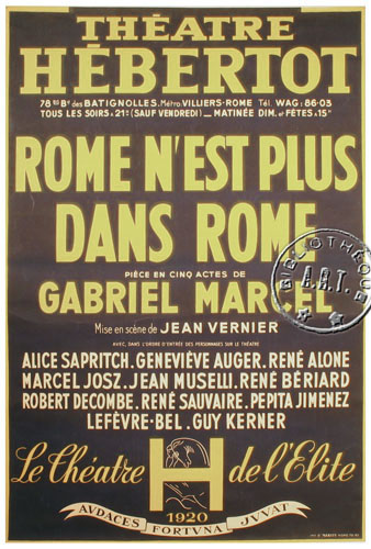 l'affiche originale: Rome n'est plus dans Rome