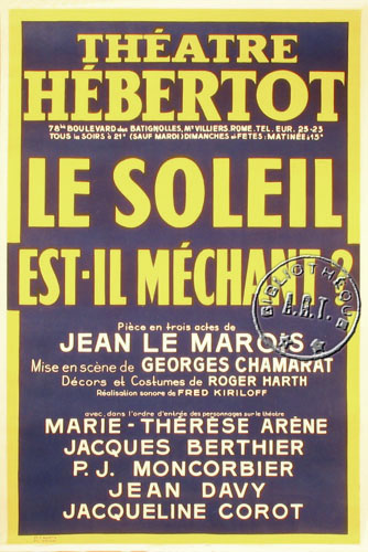 l'affiche originale: Le Soleil est-il méchant