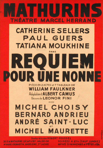 l'affiche originale: Requiem pour une nonne