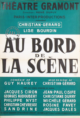 l'affiche originale: Au bord de la scène