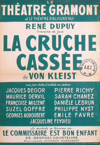 l'affiche originale: La Cruche cassée