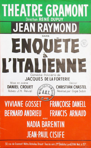 l'affiche originale: Enquête à l'italienne