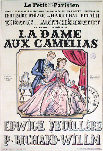 l'affiche originale: La Dame aux camélias