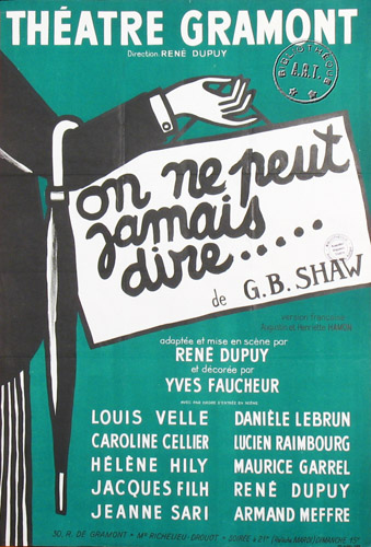 l'affiche originale: On ne peut jamais dire