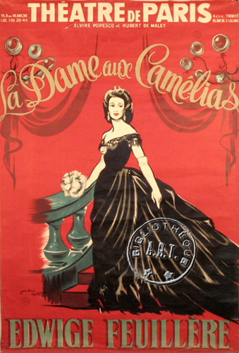l'affiche originale: La Dame aux camélias
