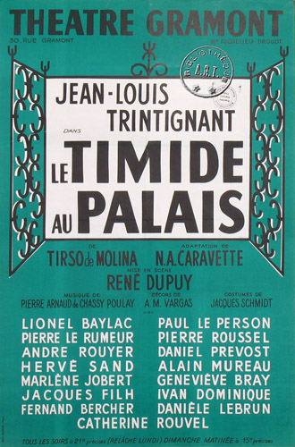 l'affiche originale: Le Timide au palais