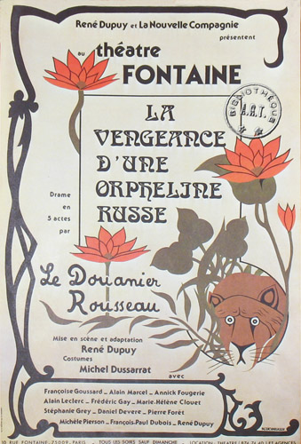 l'affiche originale: La Vengeance d'une orpheline russe